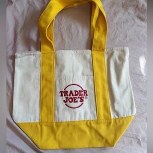 Yellow and White Mini Tote Bag